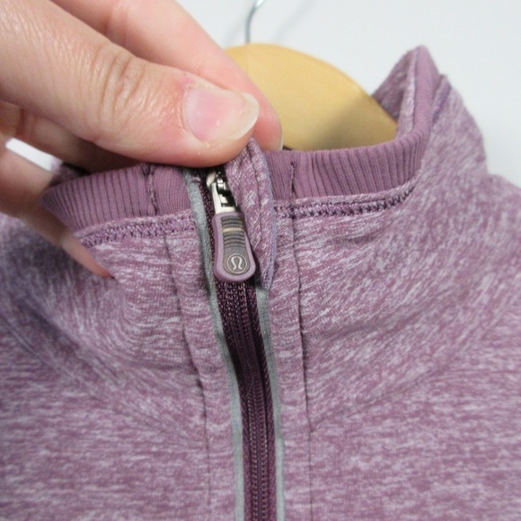 Lululemon Full Tilt 1/2 Zip Pullover Long Sleeve Top Women 8 Purple 358 - Picture 13 of 15